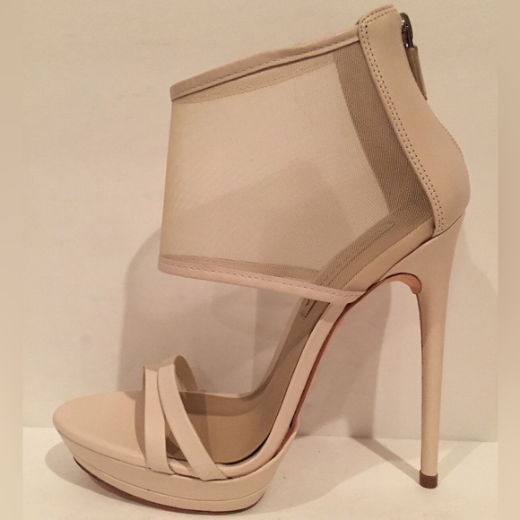 BCBGMaxAzria Mesh Cuff High Heels - Picture 2 of 4